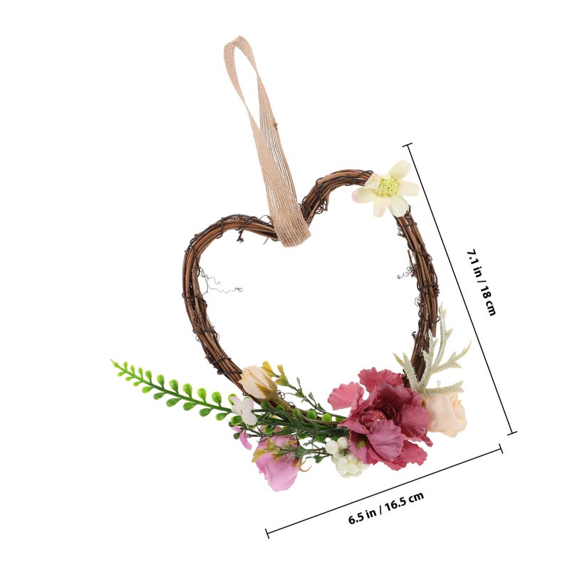 Wedding Love Heart Wreath Garland Wall Door Hanging Wreath Wedding Party Decoration - Image 2