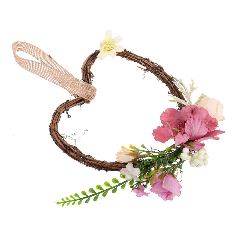 Wedding Love Heart Wreath Garland Wall Door Hanging Wreath Wedding Party Decoration - Image 1