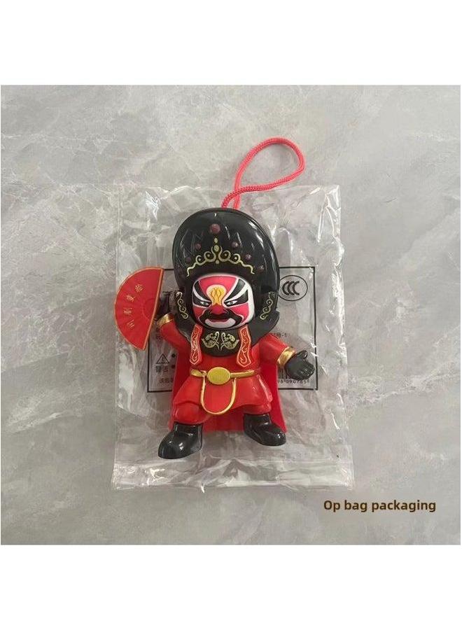 Sichuan Opera Face Changing Doll Facial Makeup Chinese Essence Cultural Creative Characteristics Children Stall Toy-Color:Trendy Face-changing Baby-big Red (4 Faces Variable) - Image 1
