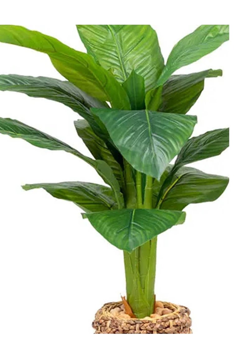 سي او أرماء شجرة صناعية محاكاة لأوراق الموز الناعمة بملمسها الطبيعي بارتفاع 90 سم - Image 3