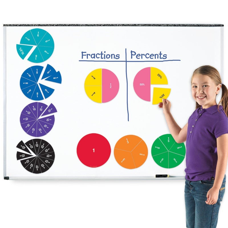 Learning Resources LER1616 Double-Sided Magnetic Fraction Circles - Image 4