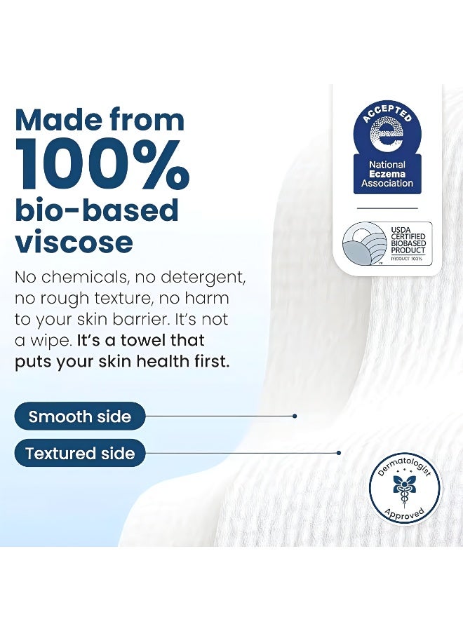 CLEAN SKIN TOWEL, Disposable Face Towels, Ultra Soft and Absorbent for Makeup Removal, Face Wipes for Cleansing & Daily Skincare, 100%Biodegradable,50 Pcs (1 Box) - Image 4