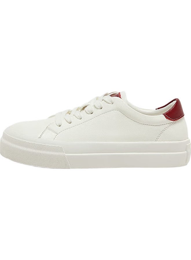 Bata Women'S Spring Commuter Thick-Soled Cowhide Sports Sneakers 16152Am5 Red Size 37 - Image 2