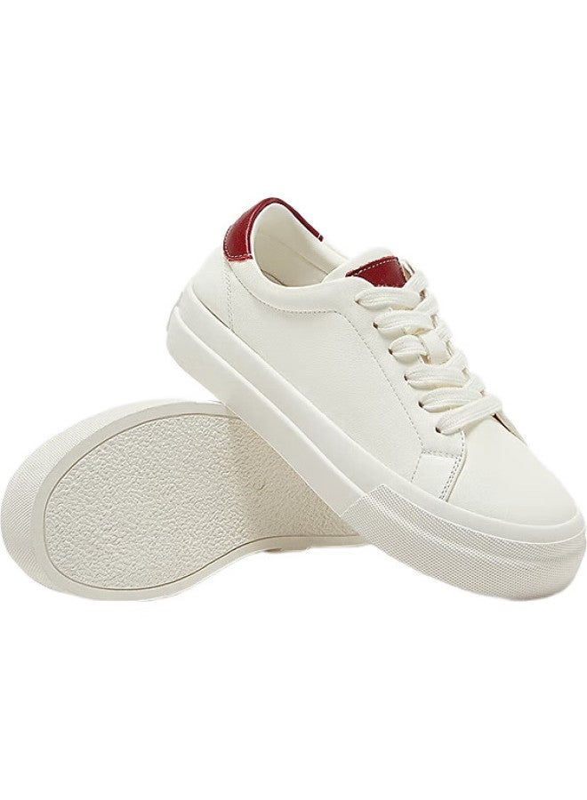 Bata Women'S Spring Commuter Thick-Soled Cowhide Sports Sneakers 16152Am5 Red Size 37 - Image 1