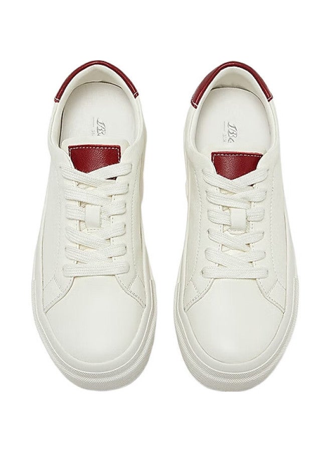 Bata Women'S Spring Commuter Thick-Soled Cowhide Sports Sneakers 16152Am5 Red Size 37 - Image 3