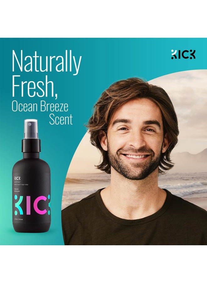 KICK Sea Salt Spray for Hair - Natural Texturizing Spray for Gorgeous Beachy Waves All Day Long - 6.75Oz / 200ml - Image 4