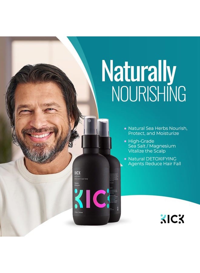 KICK Sea Salt Spray for Hair - Natural Texturizing Spray for Gorgeous Beachy Waves All Day Long - 6.75Oz / 200ml - Image 5