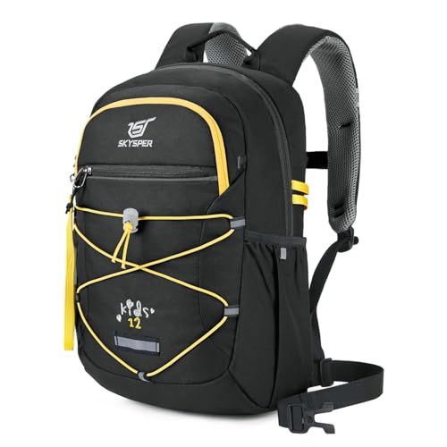SKYSPER Kids Backpack 12L Children School Bag Child Boy Girl Pack Ages 4-8 for Traveling Day Trips Classes Camping(Black) - Image 1