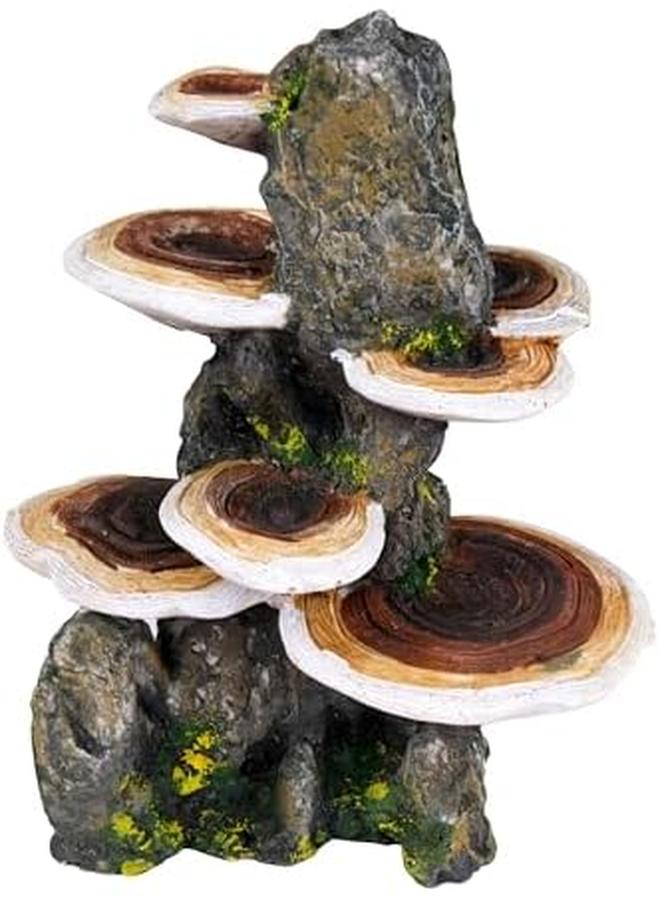 Penn Plax Deco Replicas Tree Trunk With Shelf Mushrooms Aquarium Decoration – Safe For Freshwater And Saltwater Fish Tanks – Medium - Image 2