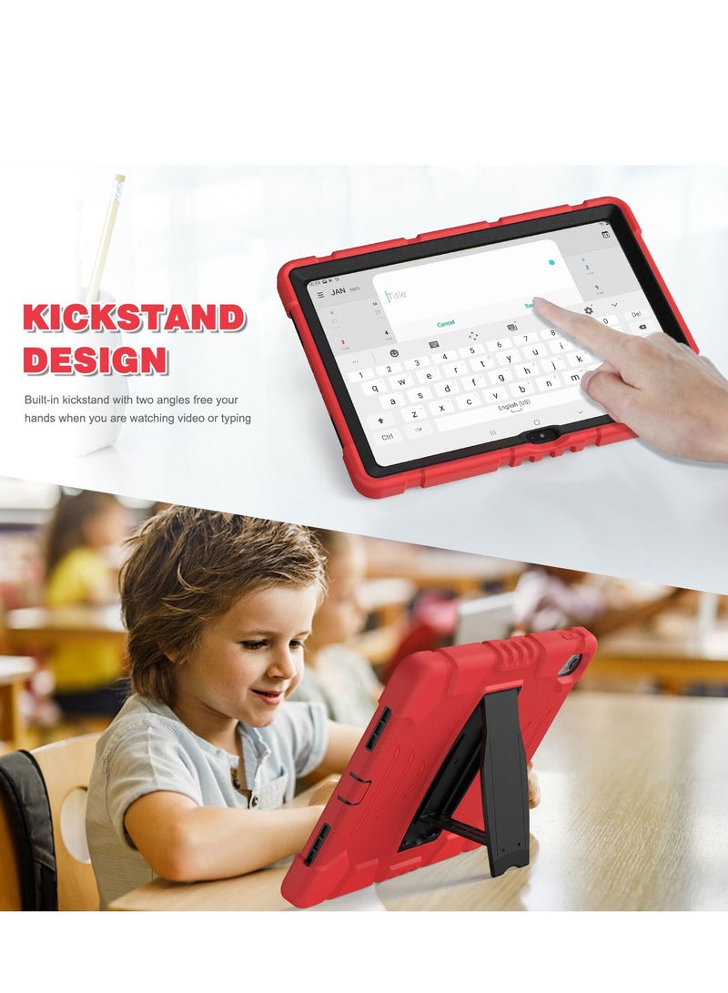GULFLINK Shockproof High Impact Protective Case Cover with Kickstand for ipad 10th 10.9 inch 2022（A2757/A2777）Red+Black - Image 3