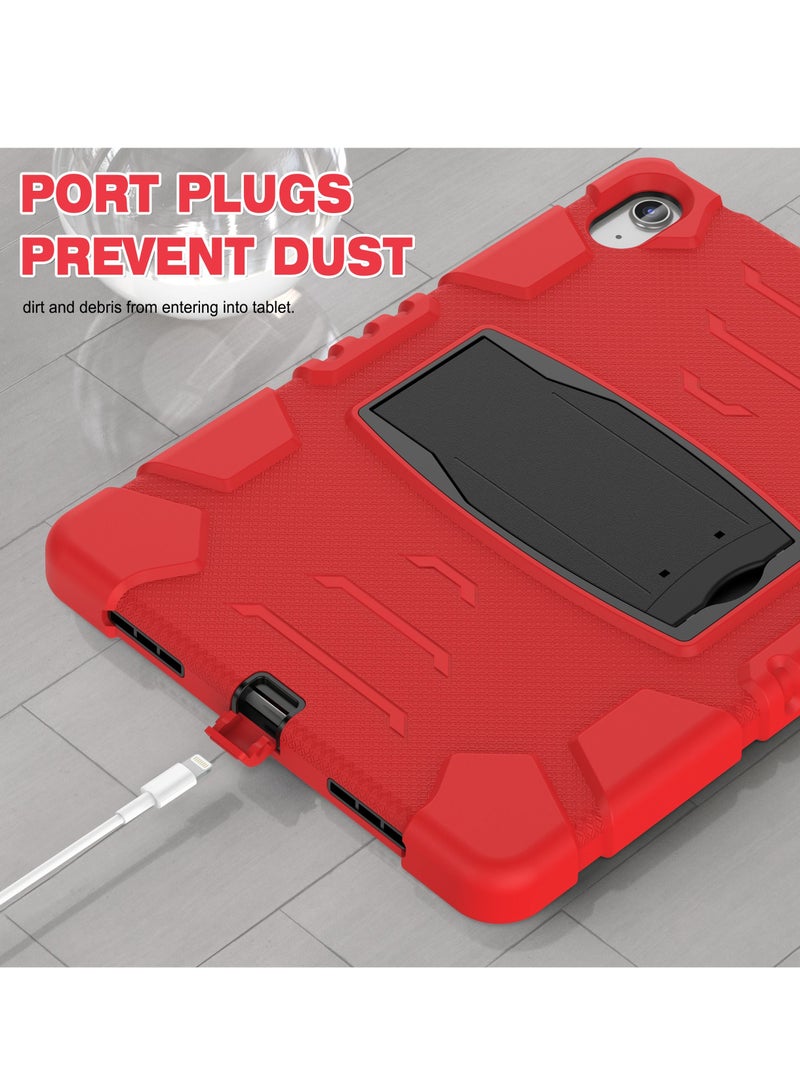 GULFLINK Shockproof High Impact Protective Case Cover with Kickstand for ipad 10th 10.9 inch 2022（A2757/A2777）Red+Black - Image 5