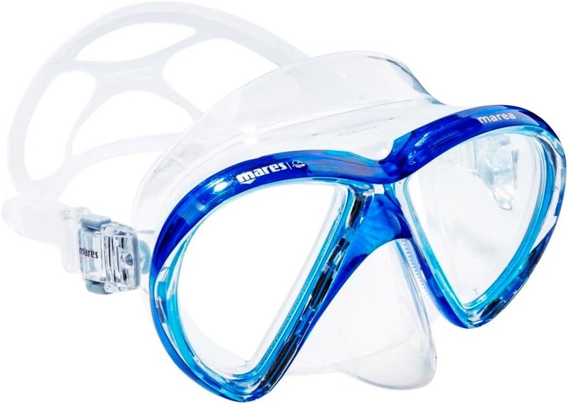 Mares Adult X-One Marea Snorkeling Gear Set, Wide Vision Mask w/Soft Silicone Face Piece, Ergonomic Snorkel, Lightweight Open Heel Swimming Fins, 410794 - Image 3