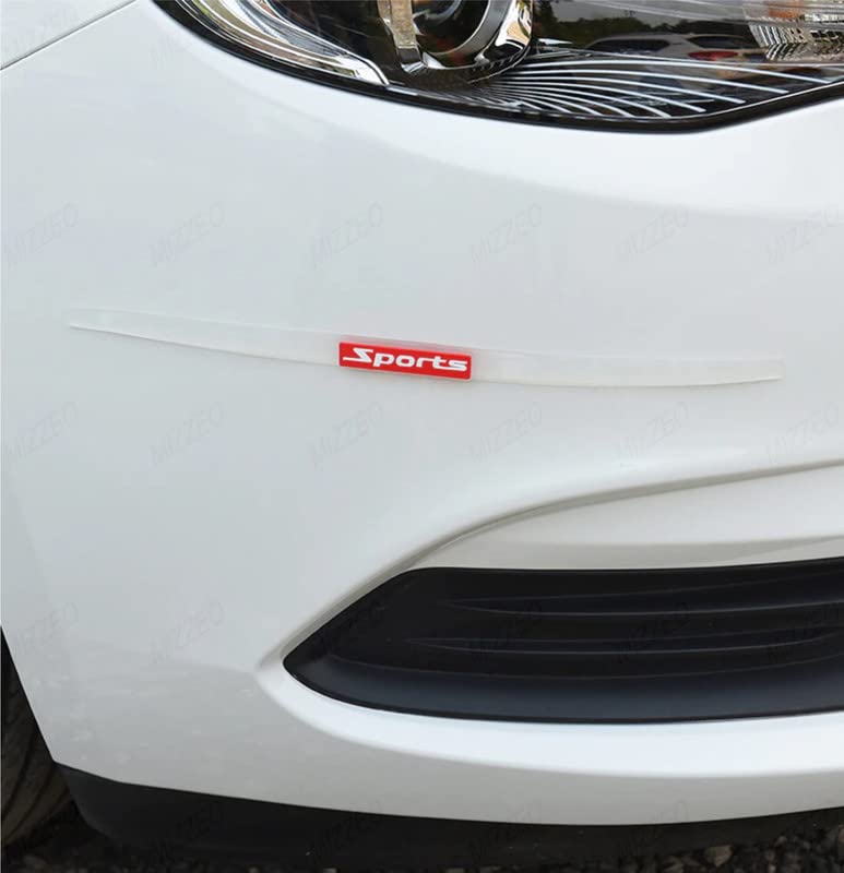 MIZZEO Anti-Collision Patch Bumper Guard Strip (Design - Sports, Transparent) Anti-Scratch Bumper Protector Trim Compatible with Maruti Suzuki S-Cross - Image 2