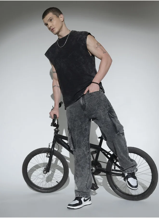 Hubberholme Grey Jeans For Men