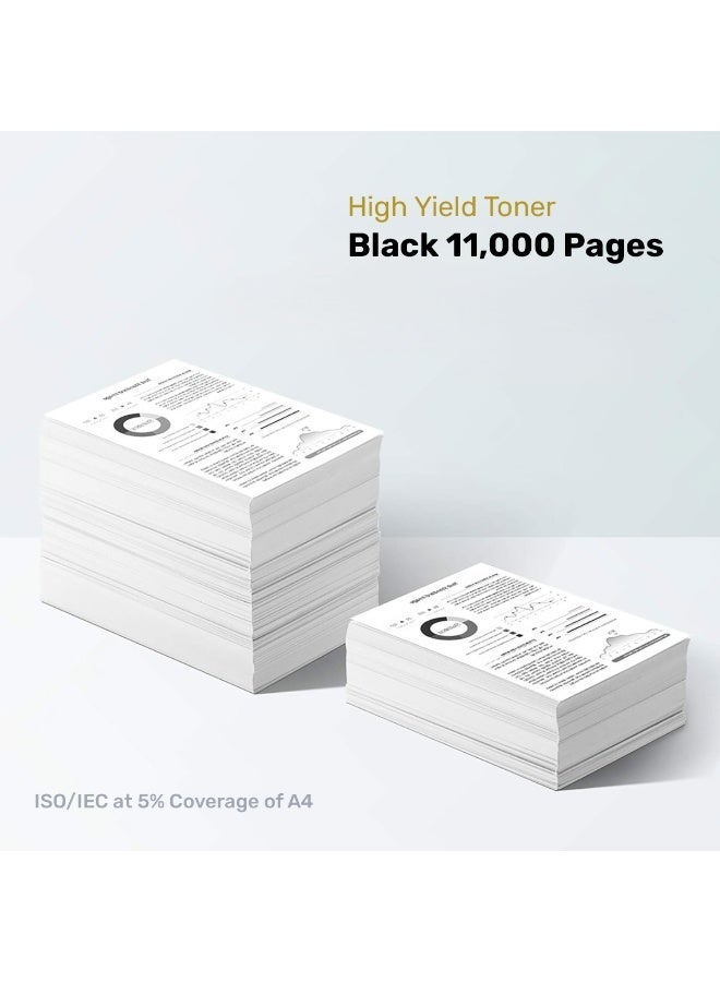 طباعة الذهب Gold Print Premium Toner TN114 Black KONICA For Use With: KONICA  Bizhub 152, 162, 163, 183, 210, 211, 220, 7516, 7521,  7216, 7220, 1611, 2011, 7622, Refined toner is infinitely close to original toner to achieve high black printing . Konica - Image 3