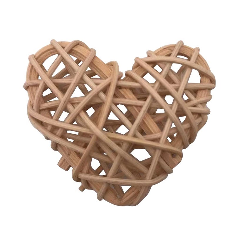 Cartsyou Heart Rattan Ball Sepakraga Vase Filler Ball Craft Photo Shooting Props for Garden Home Decor Christmas Tree Ornament Wedding Birthday Valentine's Day Baby Shower (Natural 5cm 20pcs) - Image 3