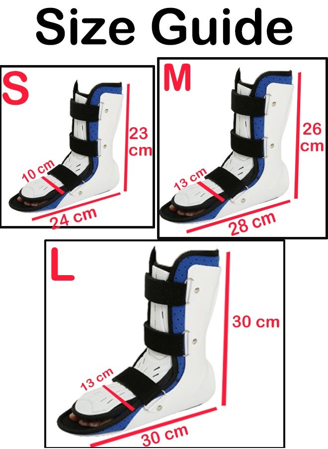 Adjustable Ankle Joint Fixation Brace for Ankle Fractures and Sprains - Protective Foot Support for Rehabilitation, Replacement for Plaster Casts and Surgery (Right Foot)
