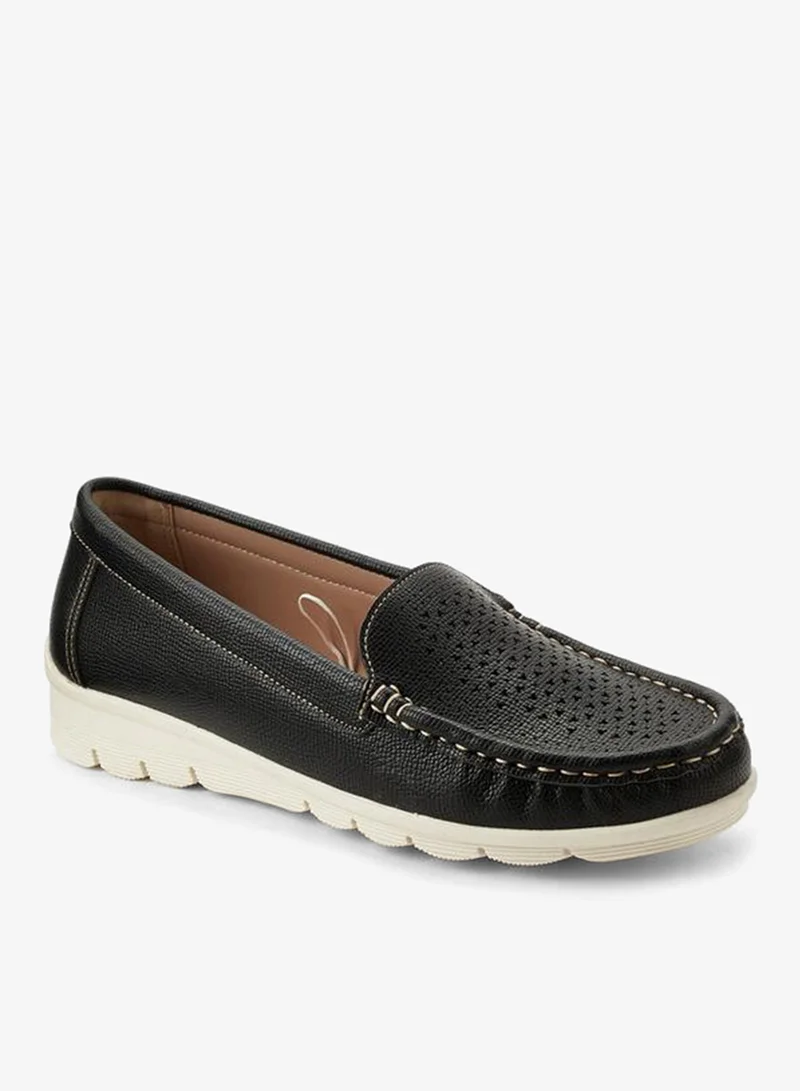 Le Confort BLACK Women Perforated Loafers for Women | Best Price UAE