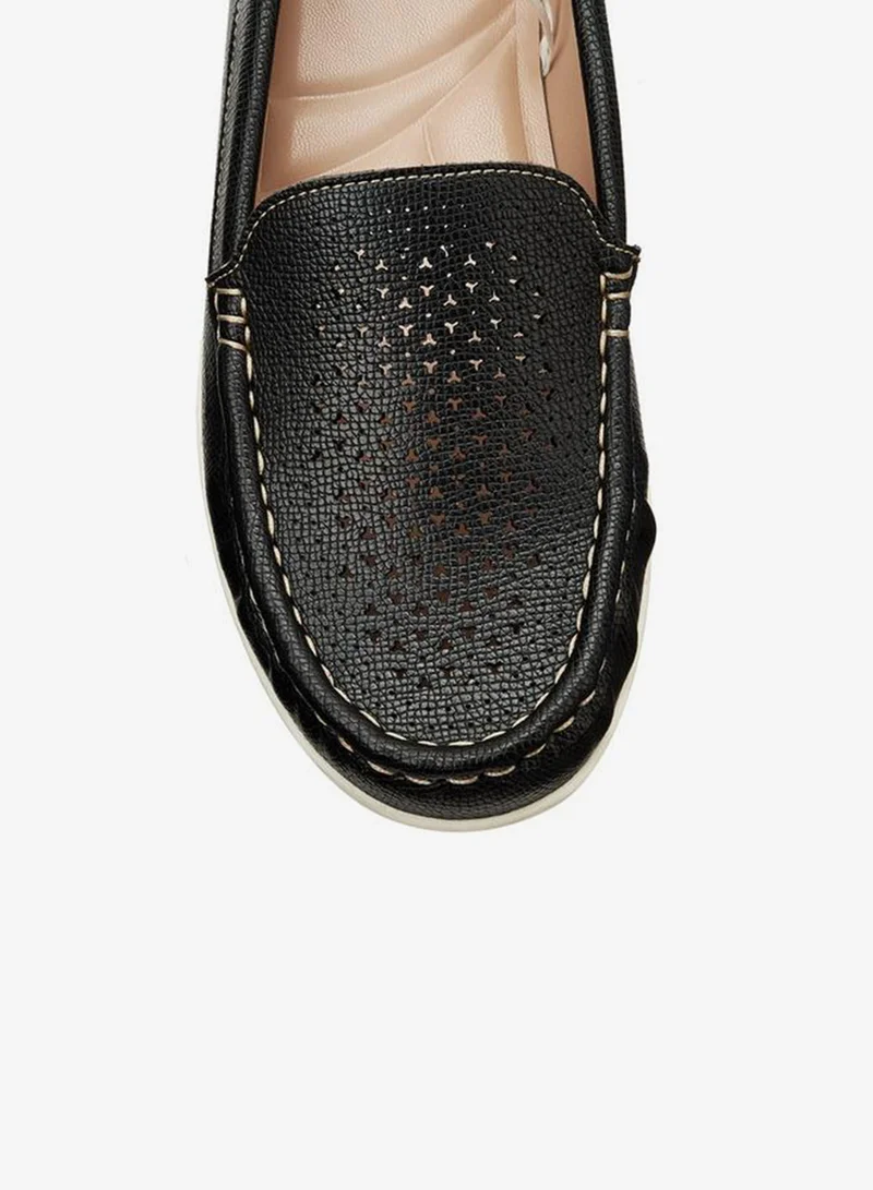 Le Confort BLACK Women Perforated Loafers for Women | Best Price UAE