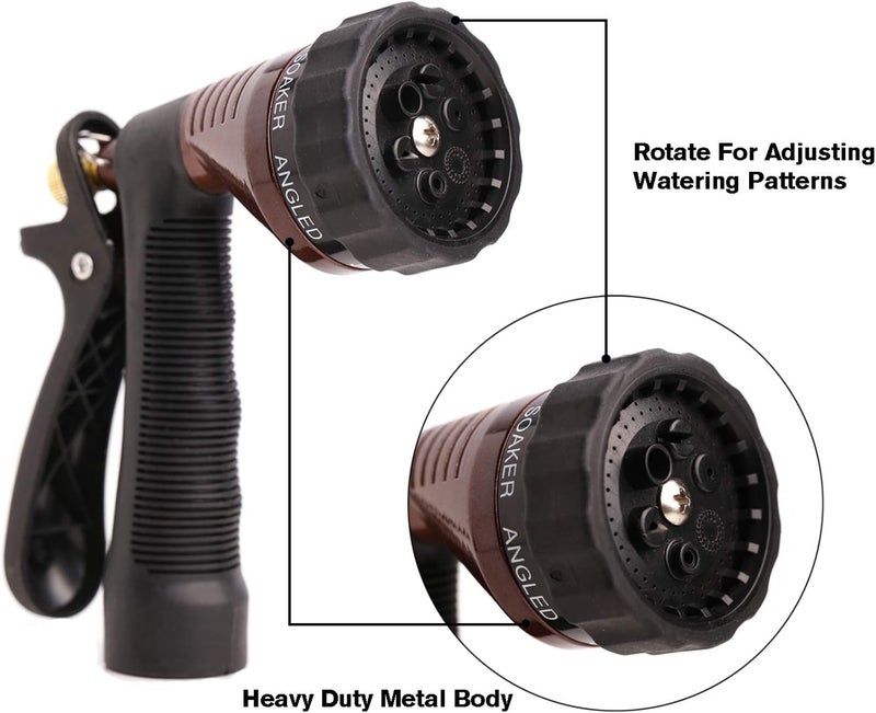 GREEN MOUNT Water Hose Nozzle Spray Nozzle, Metal Garden Hose Nozzle with Adjustable Spray Patterns, Perfect for Watering Plants, Washing Cars - Image 5