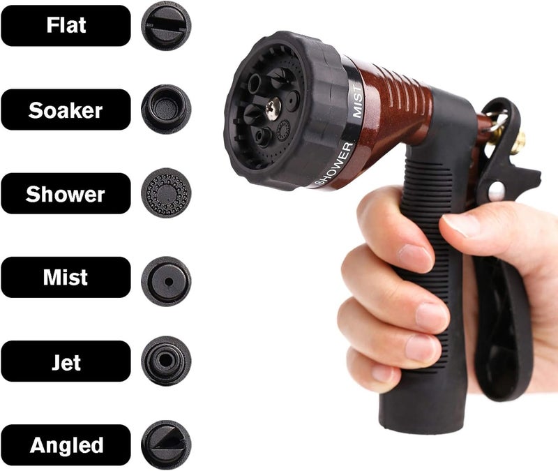 GREEN MOUNT Water Hose Nozzle Spray Nozzle, Metal Garden Hose Nozzle with Adjustable Spray Patterns, Perfect for Watering Plants, Washing Cars - Image 3