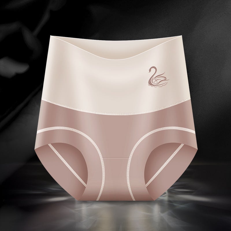2024 High Waist Seamless Ice Silk Ladies Panties Light brown  - Image 1