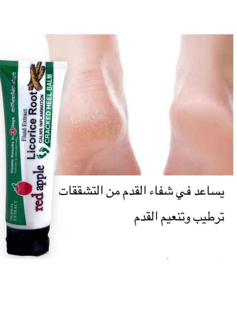 Red Apple Natural Licorice Root Balm for Feet, distinguished in healing your feet from daily ailments such as cracks, and works to remove unpleasant odors from the feet 100 grams - Image 3