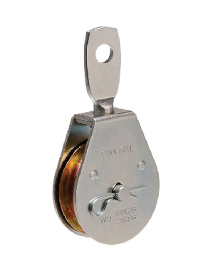 Covert Corrosion Resistant Stainless Steel Single Sheave Swivel Eye Pulley Silver 3 Inch T7550304 