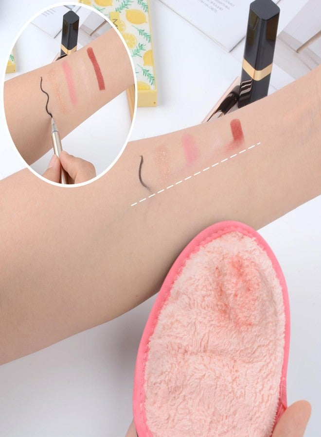 SINLAND Reusable Makeup Remover Pads For Face,Eye,Lips Microfiber Gentle Facial Cleansing Cloths for All Skin Types Friendly for Makeup Remover With Laundry Bag 5.1inchx3.93inch Pink Pack of 6 - Image 5