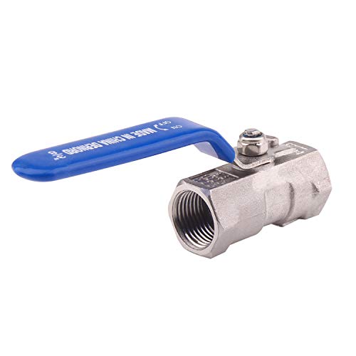 DERNORD Stainless Steel Ball Valve 1PC Type 3/8 Inch NPT Standard Port for Water, Oil, and Gas (3/8 Inch Ball Valve) - Image 2