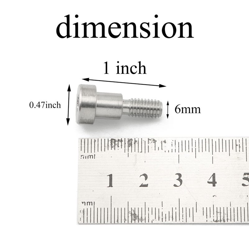 Pro Bamboo Kitchen 4pcs 304 Stainless Steel Hex Socket Shoulder Bolt 8mm Shoulder M6 Thread for Injection Molding Accessories - Image 2