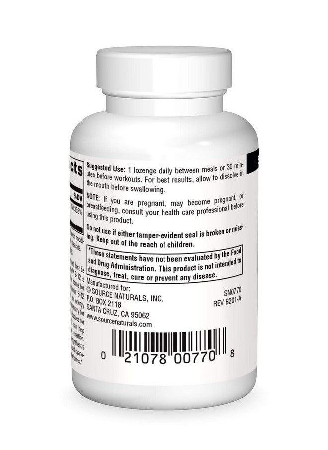Source Naturals - Dibencozide Coenzymated B 12 Athletic Series Quick Dissolving Dietary Supplement 60 Lozenges - Image 1