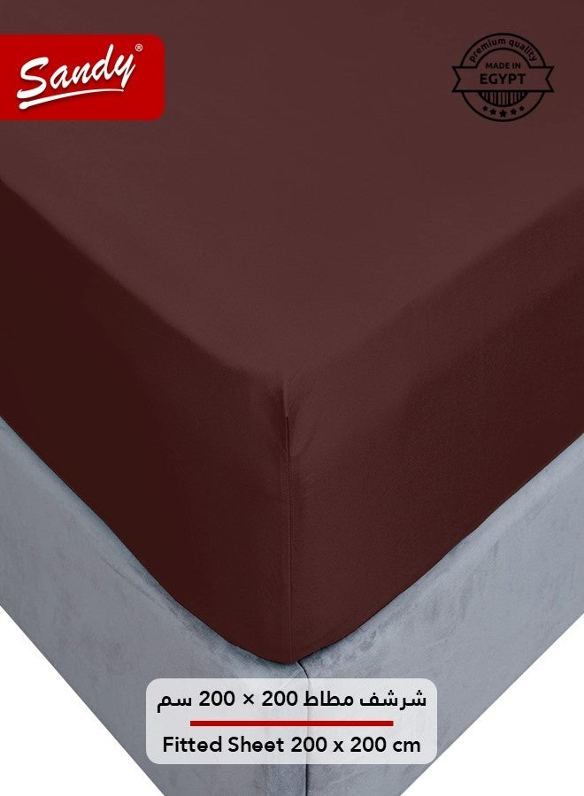 ساندي طقم شراشف سرير ساندي فاخر بجودة الفنادق شرشف مسطح وشرشف مطاط مع أغطية مخدات، طقم من أربعة قطع، شديد النعومة وجيد التهوية وبارد, مقاس نفرين كينج (259 × 274 سم & 200 × 200 +30 سم), بني عودي - Image 5