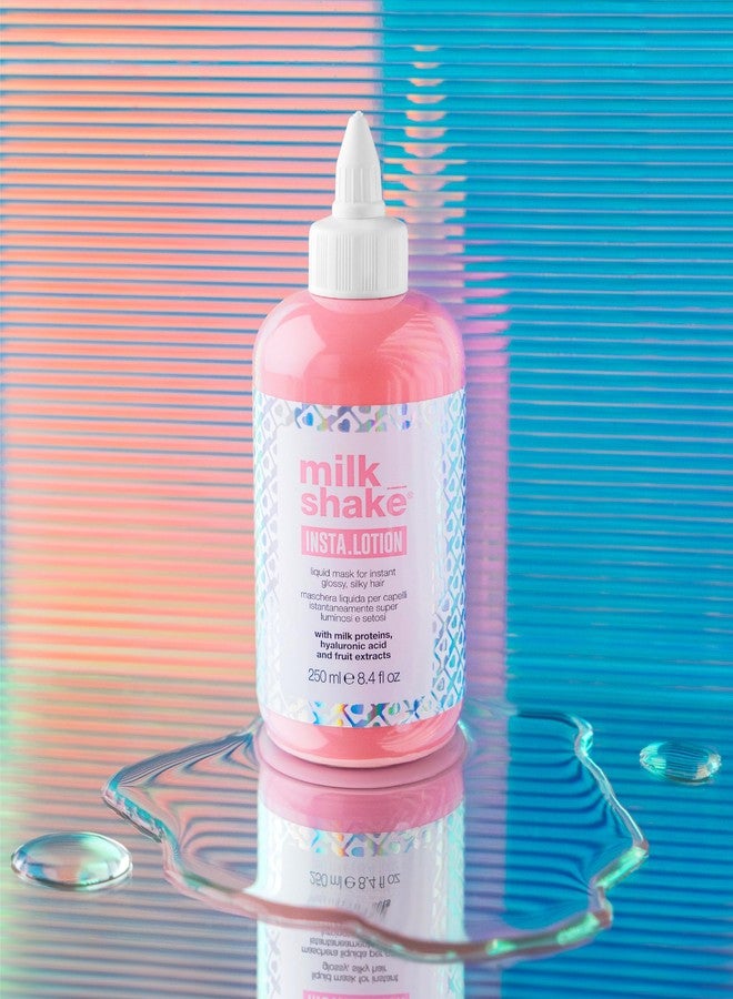 ميلك شيك إنستا لوشن | قناع سائل يُشطف لترطيب ولمعان فوريين | مع مستخلصات الفاكهة وبروتينات الحليب وحمض الهيالورونيك لشعر ناعم ولامع كالزجاج | مناسب لجميع أنواع الشعر | 16.9 أونصة سائلة - Image 2