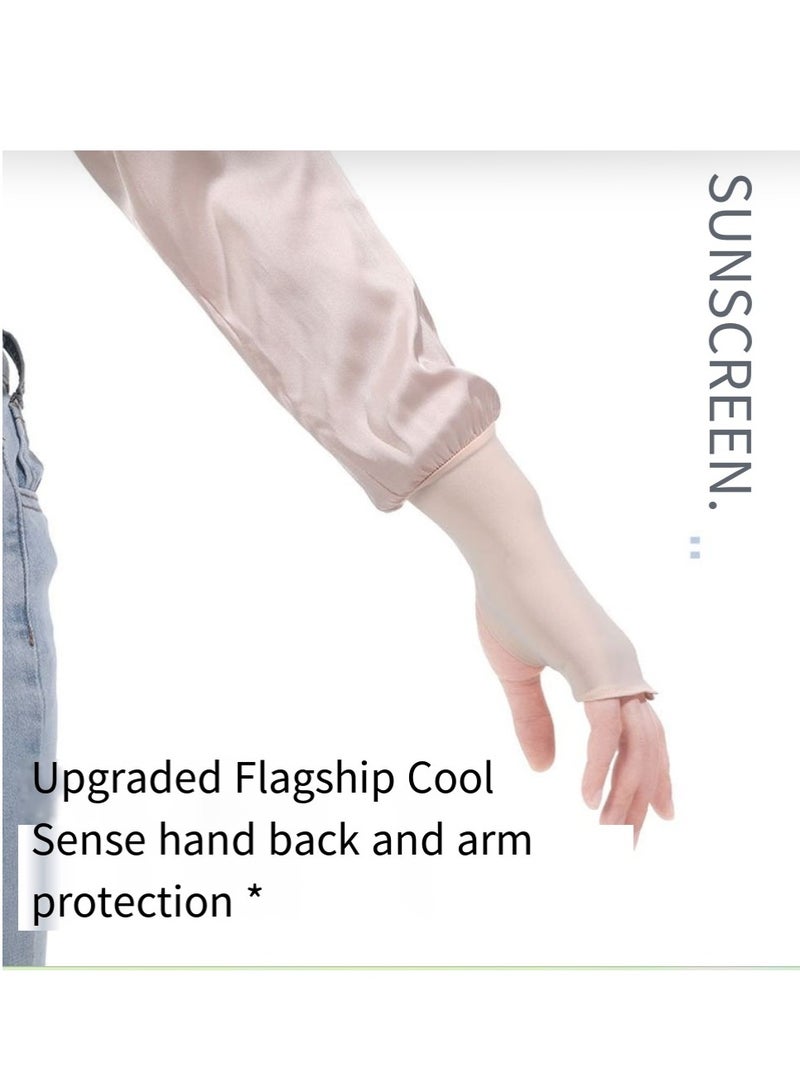 General Sun protection sleeves summer anti-ultraviolet outdoor ice sleeves cycling nylon ice silk women's long sun protection gloves  - Image 3
