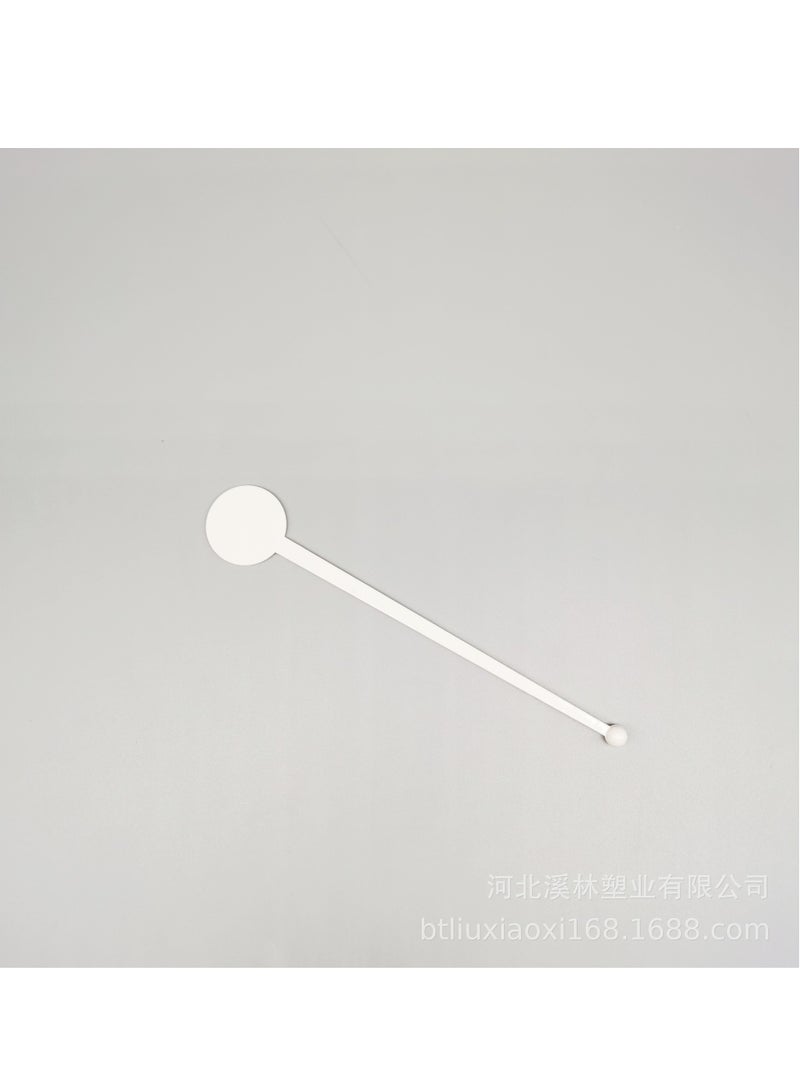 SYOSI 100PCS 7 Inch White Disposable Drink Stirrers, Plastic Coffee Beverage Mixing Rods, Individually Paper Wrapped, Ideal for Home, Wedding, Baby Shower, Party DIY Decorations - Image 2