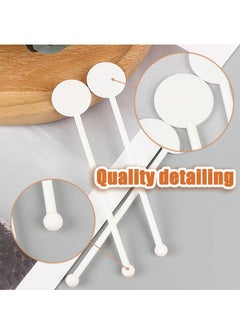 SYOSI 100PCS 7 Inch White Disposable Drink Stirrers, Plastic Coffee Beverage Mixing Rods, Individually Paper Wrapped, Ideal for Home, Wedding, Baby Shower, Party DIY Decorations  - Image 4