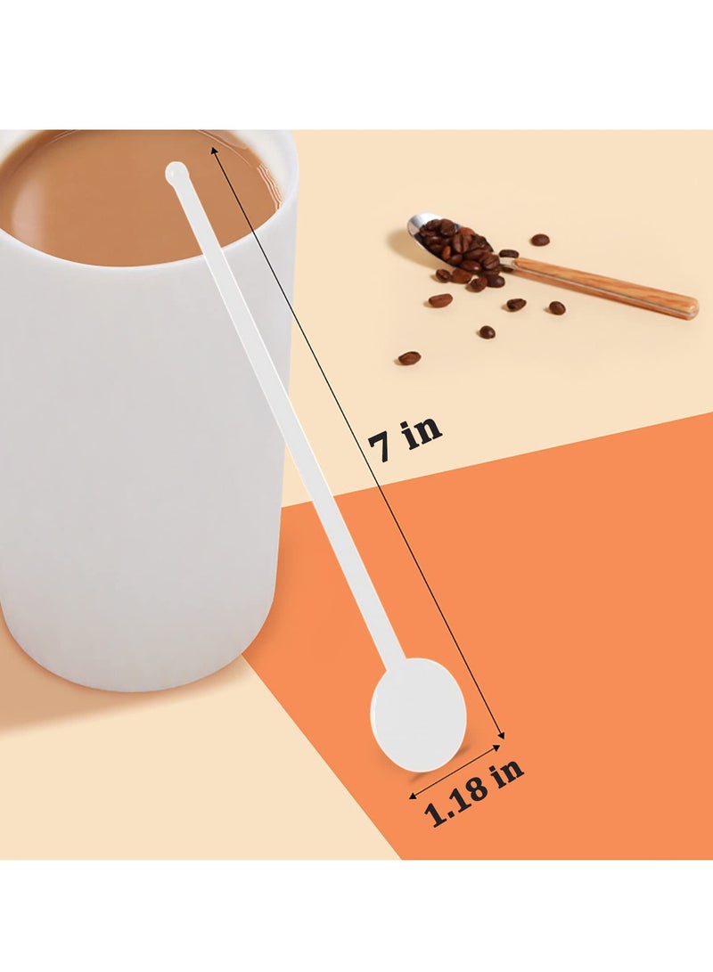 SYOSI 100PCS 7 Inch White Disposable Drink Stirrers, Plastic Coffee Beverage Mixing Rods, Individually Paper Wrapped, Ideal for Home, Wedding, Baby Shower, Party DIY Decorations - Image 5