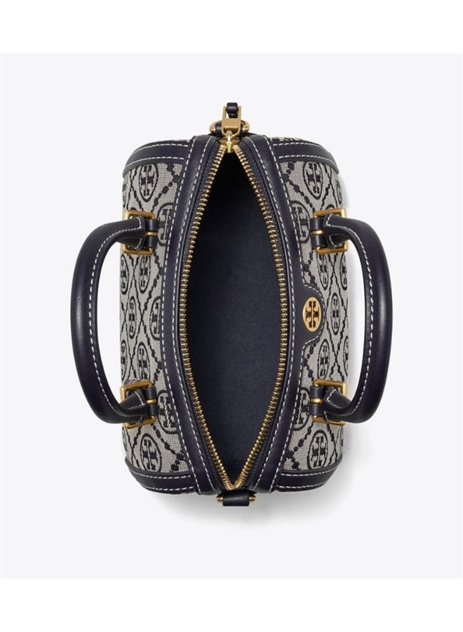 Burch TB Women's T Monogram Jacquard Barrel Petite Bag Tory Navy - Image 5