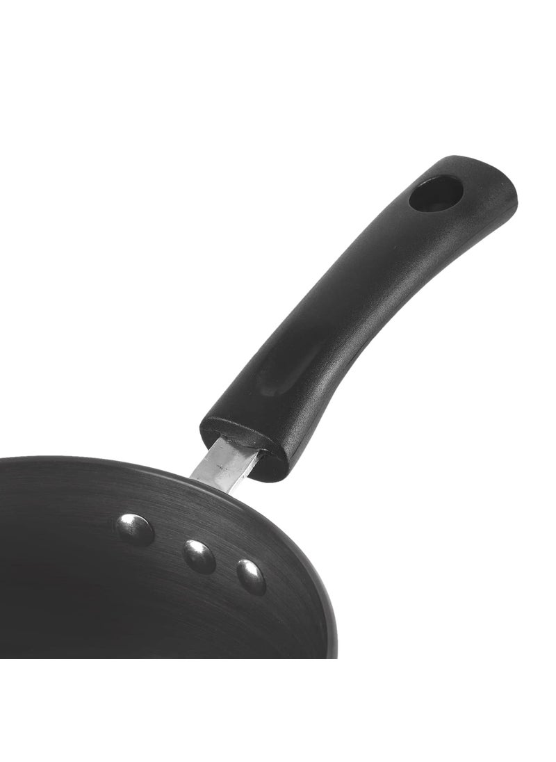 VINOD - Vinod Black Pearl Hard Anodised Saucepan 17 Litre 16 cm 325 mm Thick Easy Pour Spout Bakelite Handle Scratch Proof Induction and Gas Base 2 Year Warranty - Image 1