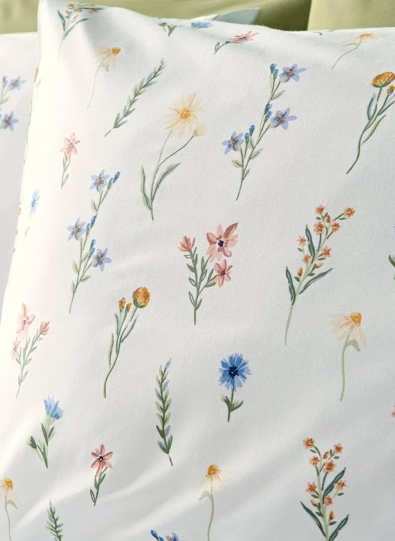 ماتلان White Floral Meadow Duvet Set