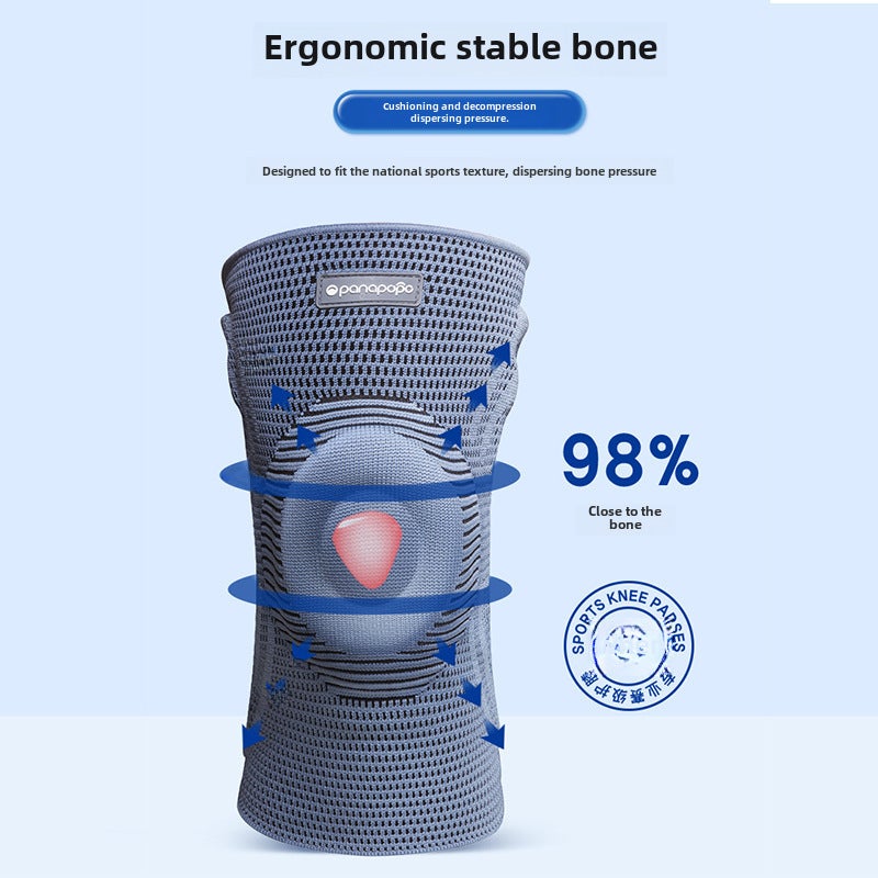 Sports Knee Brace: Polyester Fiber, Medical Grade Material - Shock Absorption, Half-Moon Pad Design Knee Support for Summer High-Intensity Sports, Running, Cycling & Basketball - Image 2