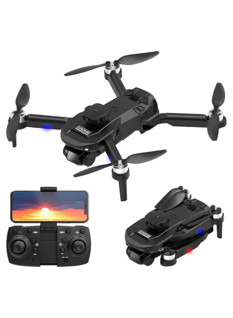 lekikpo Drone With Dual Camera, Powerful Brushless Motor, Optical flow positioning, intelligent obstacle avoidance, Foldable Aerial Photography Drone, Gift For Beginners Christmas and Halloween  - Image 1