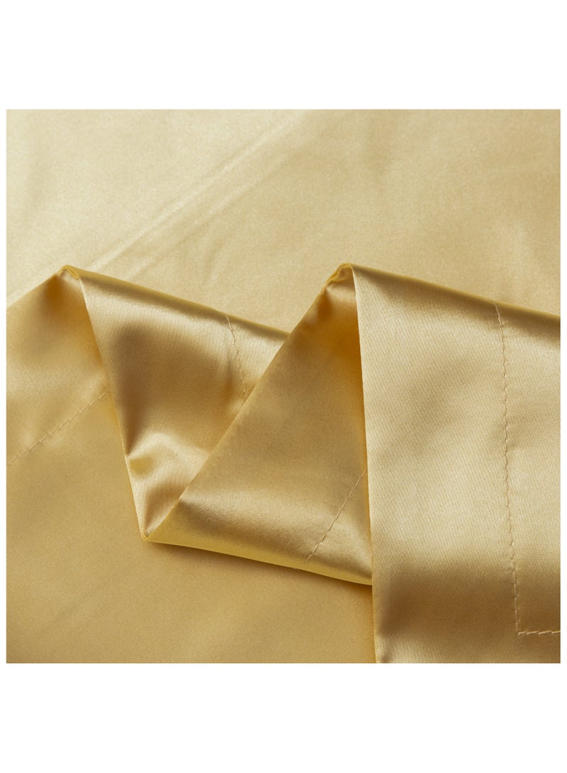 [2-Pack Silk Pillowcases] 2-Pack Luxurious Mulberry Silk Pillowcases, Satin Weave, Hypoallergenic | Polyester, Solid Color, Envelope Closure, Hand Wash Only, 120-140Gsm，Apricot  - Image 3