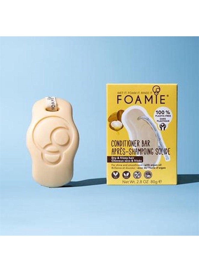 FOAMIE Natural Hair Solid Conditioner Bar, Argan Cconditioner for Damaged Hair, Conditioner for Women & Men, Plastic Free Packaging saves 2 Bottles per Bar, Cruelty, Paraben & Sulfate Free - Image 3