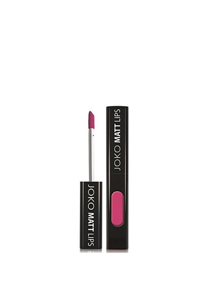 JOKO - Matt Lips Mattifying Lip Gloss Paraben Free Creamy Texture (061 Pink Passion) - Image 1