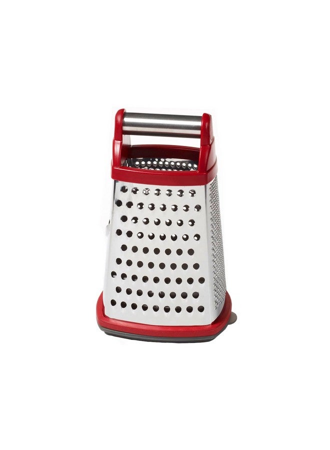 KitchenAid Gourmet Stainless Steel Box Grater, Red - Image 1