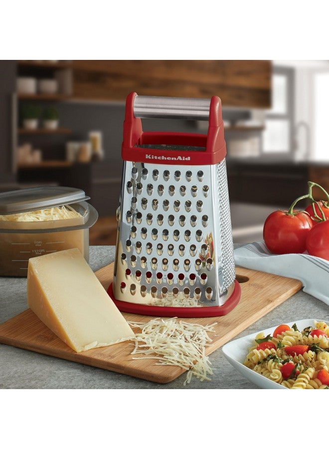 KitchenAid Gourmet Stainless Steel Box Grater, Red - Image 4