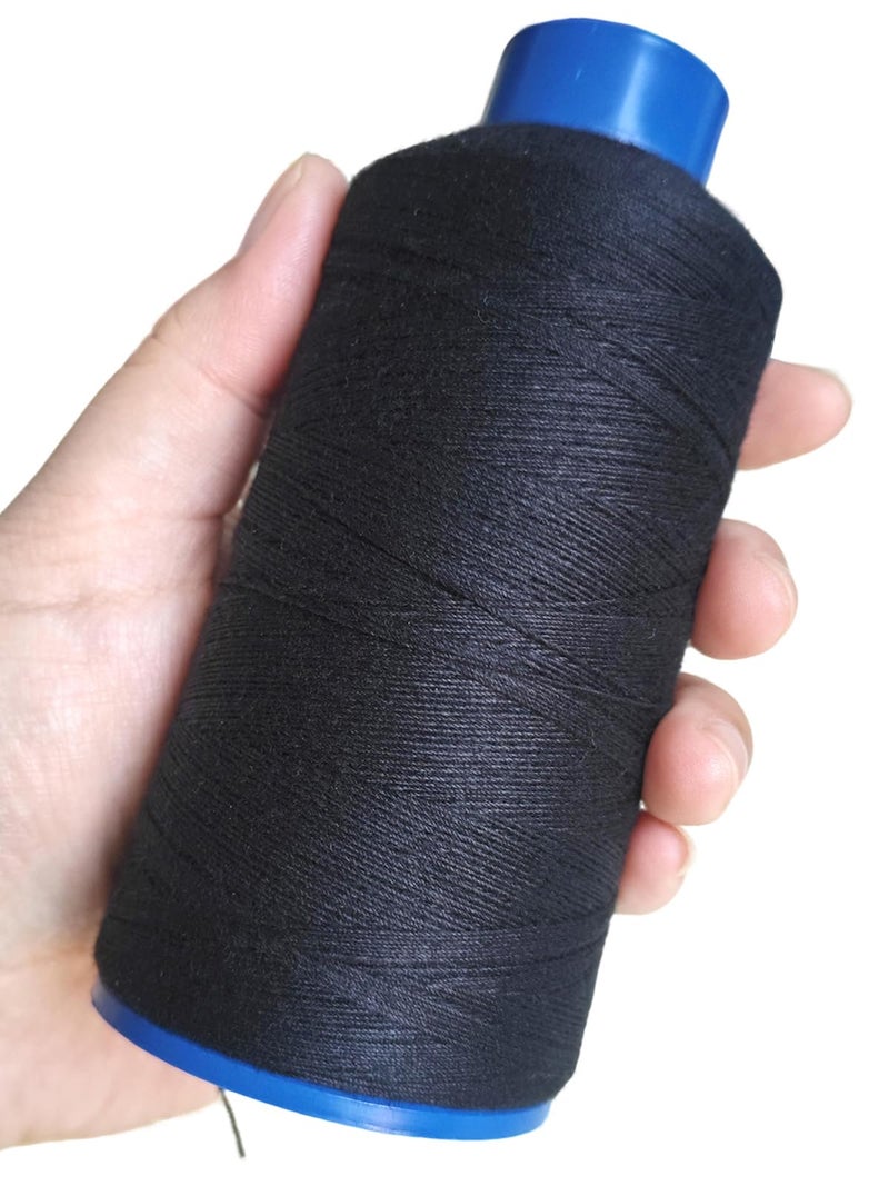 BLUPLE Professional Thick Weaving Thread 830m 100 Polyester Black for Making Wig Sewing Hair Weft Hair Weave Extension 1pc Black Thread