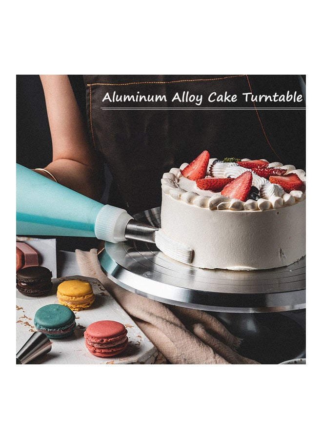 Aluminium Alloy Cake Turntable Silver/Grey - Image 3